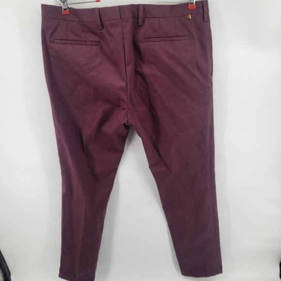 Paul Smith Slim-Fit Burgundy Cotton-Stretch Chinos Size 36 - Picture 7 of 8